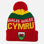 Wales Cymru Red Bobble Hat